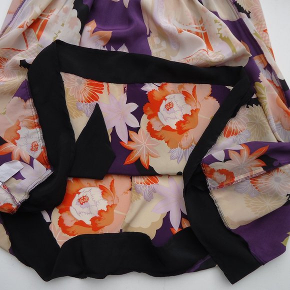 SIZE 2. CORAY LYNN CALTER SILK  FLORAL DRESS. - Picture 8 of 16